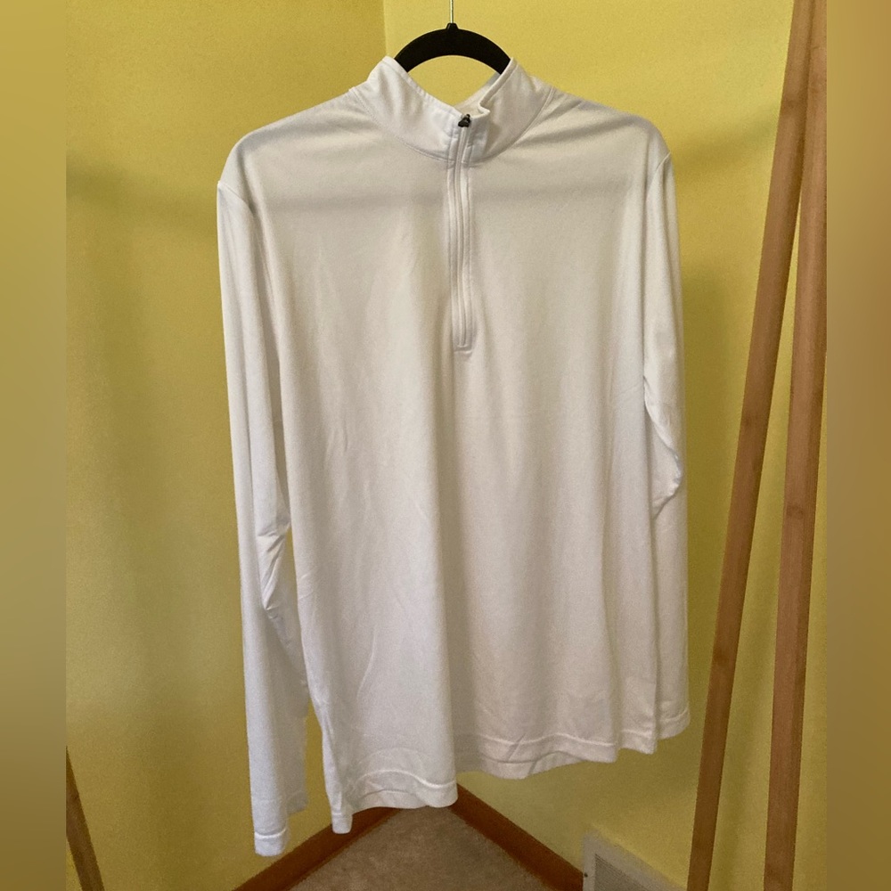 Team 365 White Athletic Performance Quarter Zip